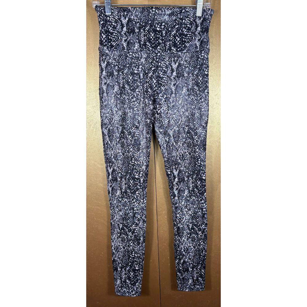 Spanx faux leather snake print leggings size L